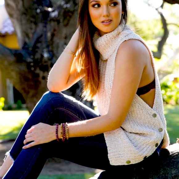 FREE PEOPLE VALENTINA BLUSH SWEATER NWT - Picture 3 of 9